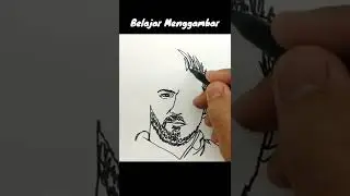 SATU GARIS menggambar MESSI #menggambar #belajarmenggambar #messi #lionelmessi #sepakbola #shorts