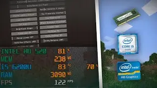 Intel Core i5 6200U + HD 520 & 4GB RAM in Minecraft 1.16.3 - Benchmark FPS Test
