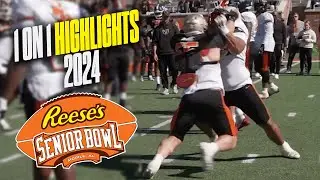 2024 Senior Bowl Highlights | O-line vs. D-Line 1 on 1