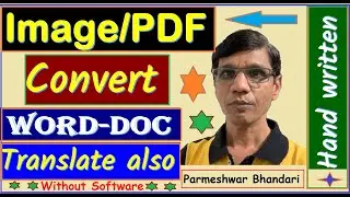 1015 : Hand written  or typed image or PDF convert in Word | Translate PDF file in other Language