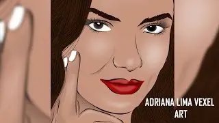 Adobe Photoshop CC Vector Draw Tutorial | Adriana Lima Cartoon Effect