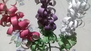 Rangli qogozdan gul yasash