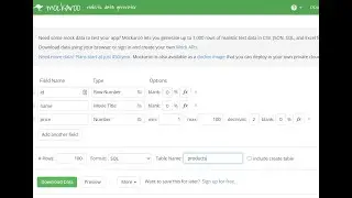 Using mockaroo to generate test data 9/29 - AWD 1111 Fall 2020