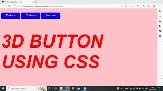 3D Button in HTML and CSS