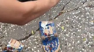 TRIGGERED scooter kid destroys skateboard
