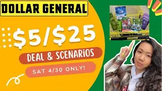 Dollar general couponing & $5/$25 deal for sat 4/30!