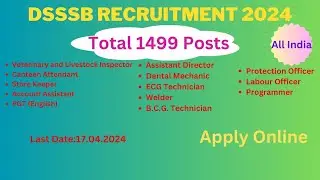 DSSSB Recruitment For 1499 Posts 2024 #jobs #dsssb #delhi #shorts #trending