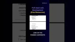 Free resources to learn full stack web development ⚡