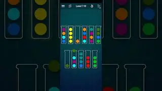 Sorting Colour Ball Puzzle Game 2023. Game Level 110