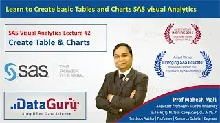 Creating Tables and Charts in SAS Visual Analytics | Lecture #2 | SAS VA Demo | SAS VA Training