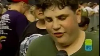 Defending Metallica's stance on Napster on MTV in 2000