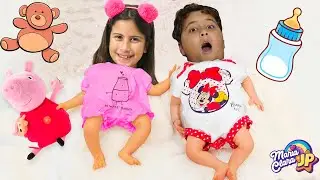 Maria Clara e JP voltam a ser bebês 👶 Maria Clara and JP pretend to play baby