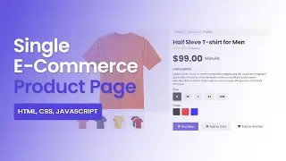 Single e-commerce Product Page design using Pure CSS and Vanilla Javascript - Codingscape