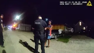 Body cam footage after a July 13 incident when a Davenport police officer strikes, kills dog with