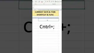 Date & Time Using Excel Shortcut & Function | 