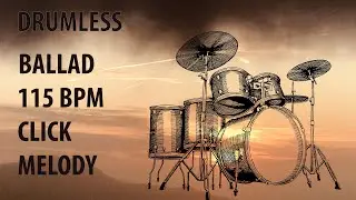 Emotional Ballad  Backing Track for Drummers | 115 BPM w Click and Melodic Guitar Solo (Santana...)