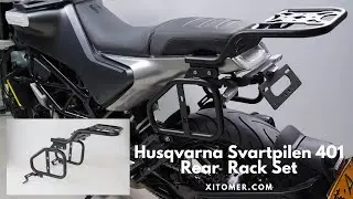Husqvarna Svartpilen 401 Top Rack Pannier Rack Set Installation by Xitomer