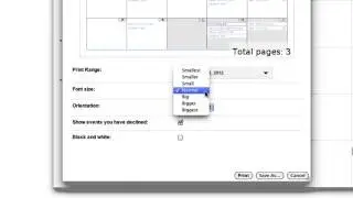 Print Calendars and Events