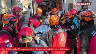 Kütahya’da kurum ve kuruluşlar deprem tatbikatında
