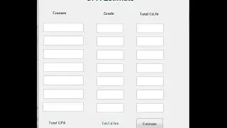 GPA calculator in Matlab GUI