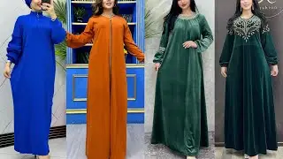 Kuz-qish mavsumiga uzun liboslar,hijobli ayollarimiz uchun mos keladigan liboslar