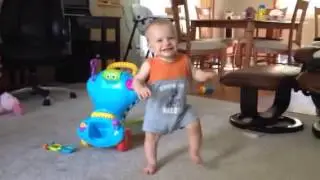 Marcus walking and upside down