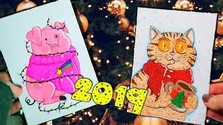 6 Cute & Easy Greeting Christmas cards