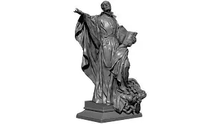 Sculpting St. Ignatius of Loyola Statue in Zbrush