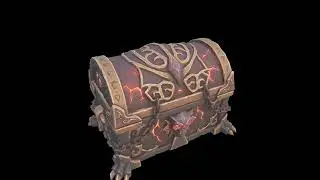 Low Poly Stylized Infernal Guardian Chest - Prop 3D Model | Game Asset Showcase