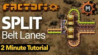 Factorio Tutorial: How to SPLIT Belt LANES | Nugget #5