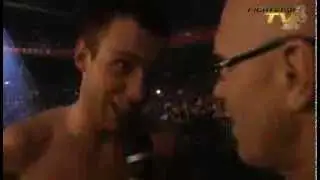 Robbie Hageman interview after his fight against Mandela Antone It's Showtime 57 & 58 Brussels 2012