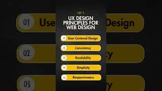 Top 5 UX Design Principles for Web Design #shorts