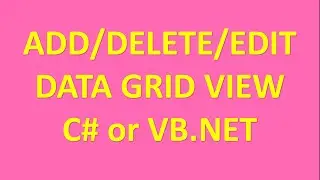 How to insert update delete in datagridview c# or vb.net
