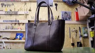 【鞄製作】手縫いで作るダブルショルダーを使ったクラシックなトートバッグ