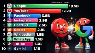 Most Visited Websites in the World (2026) | Google vs YouTube vs Facebook,