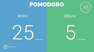 25 / 5  Pomodoro Timer - 2 hours study || No music - Study for dreams - Deep focus - Study timer