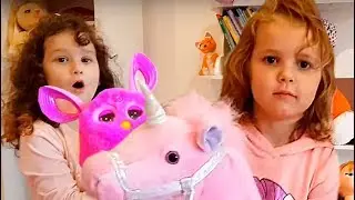 MISS Katy shows her TOYS! Alice is playing with Ferbi