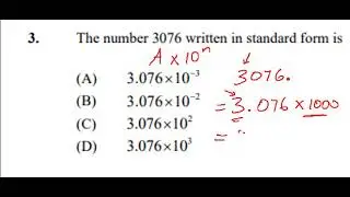 CXC Multiple Choice Paper 1 | Standard Form-Scientific Notation| 2022 CXC Math Revision| Paper 1.1.3