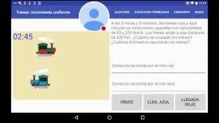 MathAndroid.com : Problemas de mecánica, movimiento uniforme. Dos trenes en direcciones opuestas.