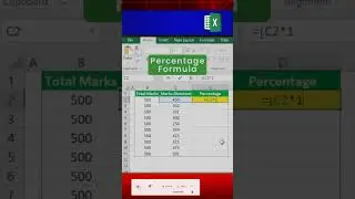 How to Calculate Percentage in MS Excel #percentage #excel #function #formula #trending #shorts