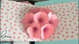 TUTO SCRAP carte Pop up Fleurs 8ème partie 
