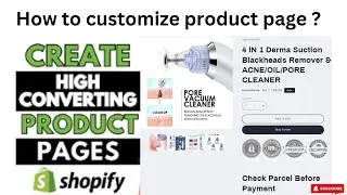 How to customize product page | shopify | product page | 2024
