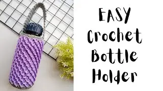 EASY Crochet Bottle Holder (Beginner) ❤