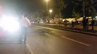 A little Presidential convoy in Jerusalem