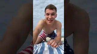 Dancing in my underwear on the beach! 