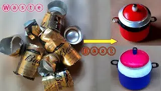 Creative Tin Can Upcycling: Best Waste-to-Wow DIY Craft Idea #WasteToWow #TinCanCrafts