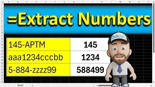 Get NUMBERS only from string in EXCEL