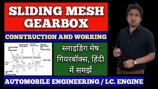 working of sliding mesh gearbox, sliding mesh gearbox in hindi, sliding mesh gearbox working