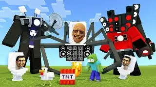 Monster School : SKIBIDI TOILET SCIENTIST VS TITAN SPEAKERMAN VS CAMERAMAN - Minecraft Animation