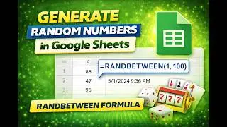Generate Random Numbers in Google Sheets | RANDBETWEEN Formula
